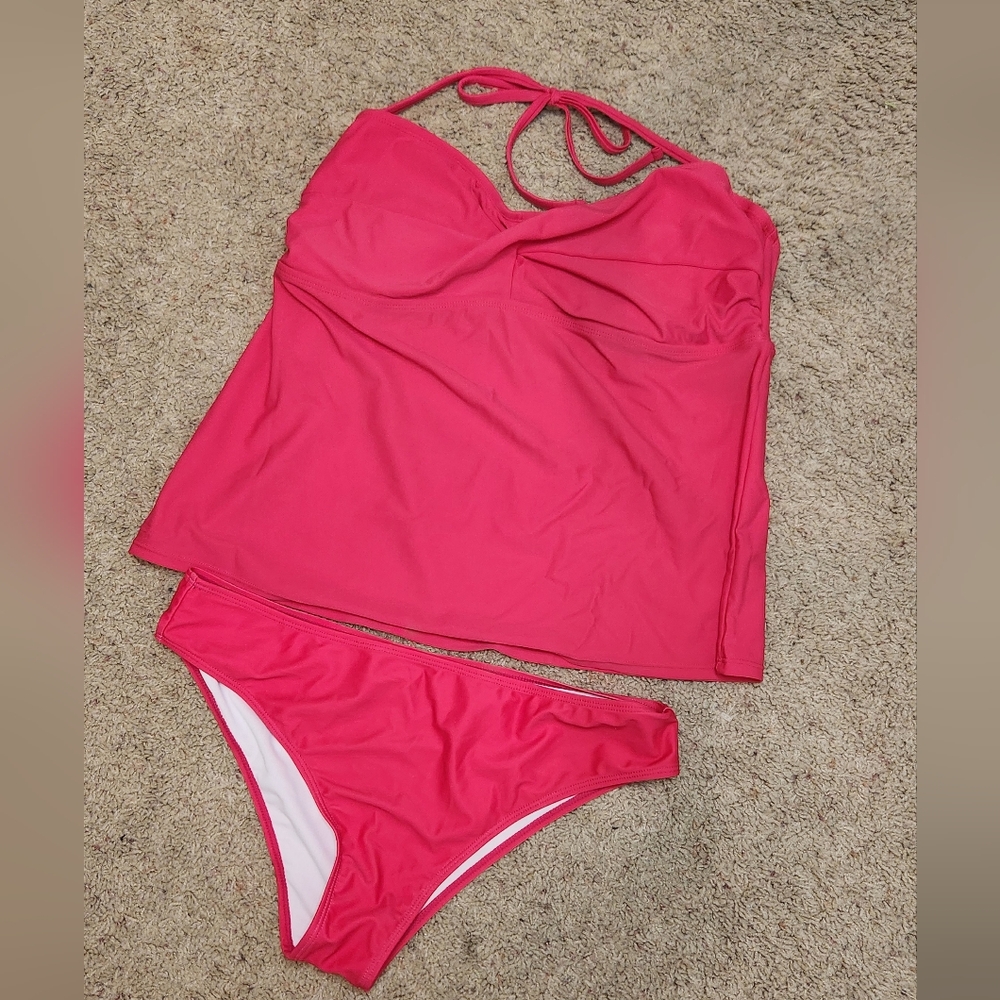 Catalina Tankini Top Size XL, Unknown Brand Bottoms, Size XL